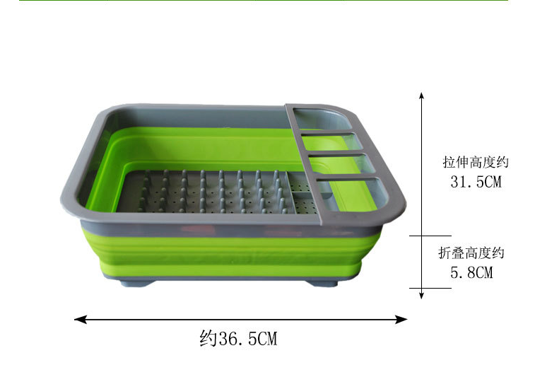 Folding kitchen drain dish rack