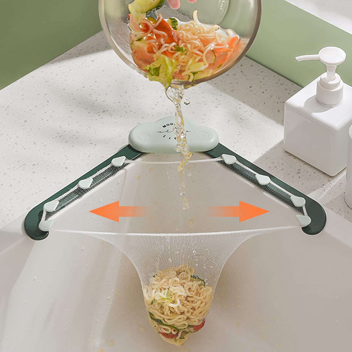 Triangular Cloud Sink Drain Rack Kitchen Garbage Filter Screen Dish Washing Sink Leftovers Rice Anti-blocking Kitchen Gadgets