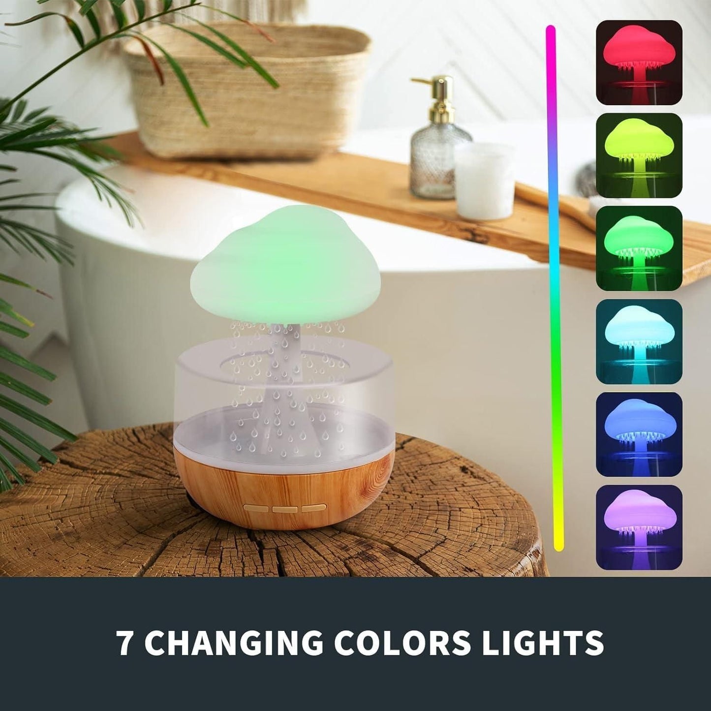 Raining Cloud Night Light Micro Humidifier Diffuser